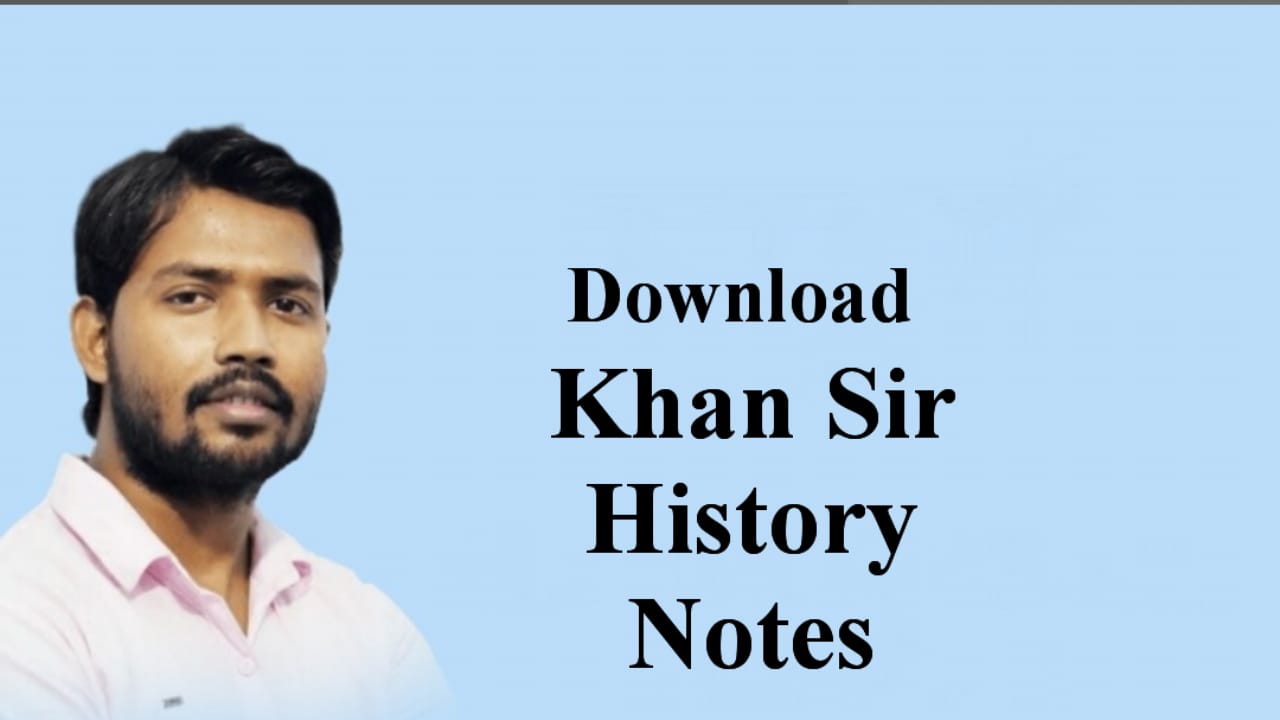 Khan Sir History notes pdf